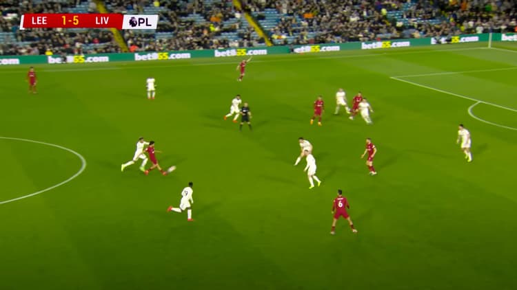 Trent's range of passing comes to the fore in midfield.