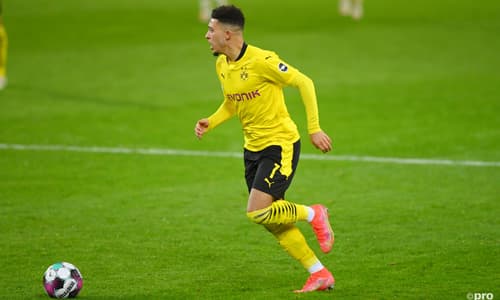 Jadon Sancho for Borussia Dortmund v Borussia Monchengladbach in the Bundesligs