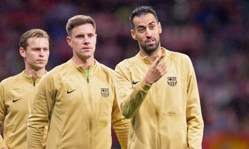 Barcelona trio De Jong, Ter Stegen and Busquets