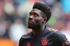 Alphonso Davies playing for Bayern Munich, 2022/23