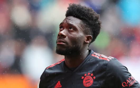 Alphonso Davies playing for Bayern Munich, 2022/23