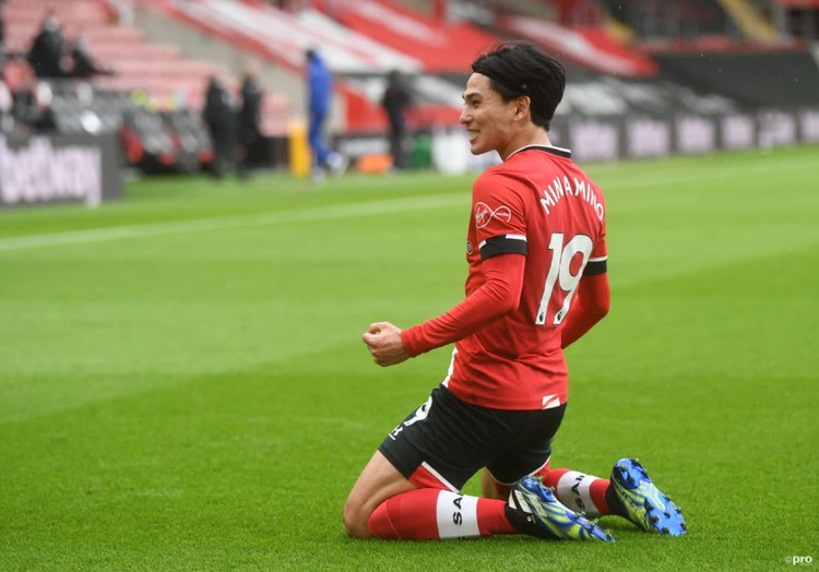 Liverpool attacker Takumi Minamino is on loan at Southampton