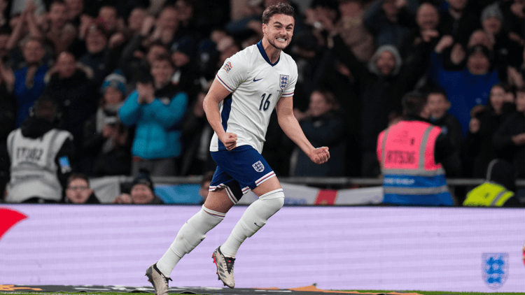 Taylor Harwood-Bellis scored on his England debut.