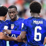 Weston McKennie, Tim Weah, Yunus Musah and Sergino Dest.