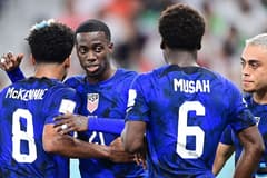 Weston McKennie, Tim Weah, Yunus Musah and Sergino Dest.