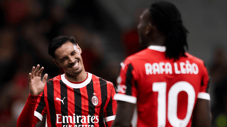 Rafael Leão en Tijjani Reijnders (AC Milan)