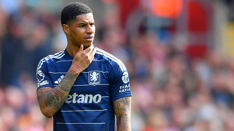 Marcus Rashford is currently on loan at Aston Villa