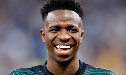 Headshot of Real Madrid player Vinicius Jr.