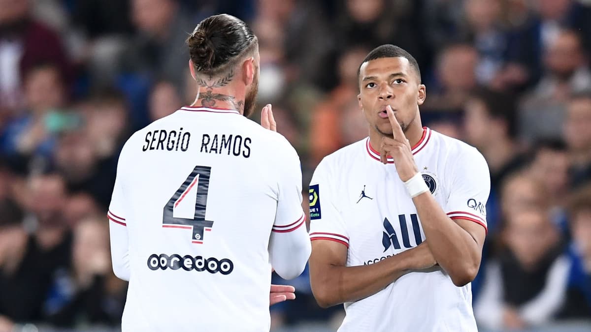 Kylian Mbappe, Sergio Ramos, PSG, 2021/22