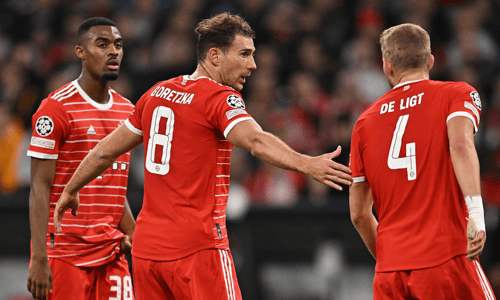 Leon Goretzka, Ryan Gravenberch, Matthijs de Ligt, Bayern München