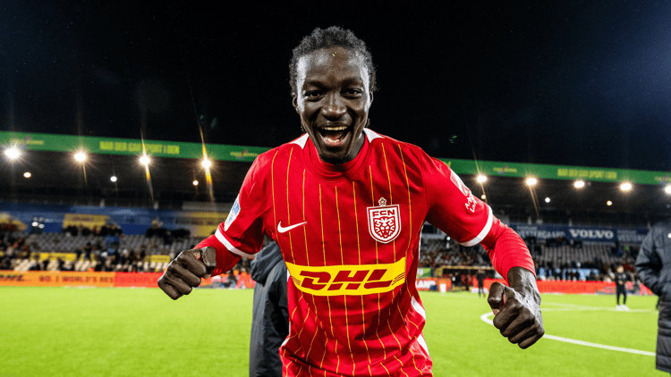 Mohamed Diomande in het shirt van Nordsjaelland.