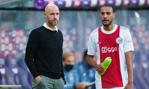 Mazraoui and Ten Hag at Ajax