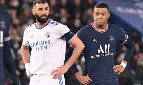Real Madrid's Karim Benzema and PSG's Kylian Mbappe, 2021/22