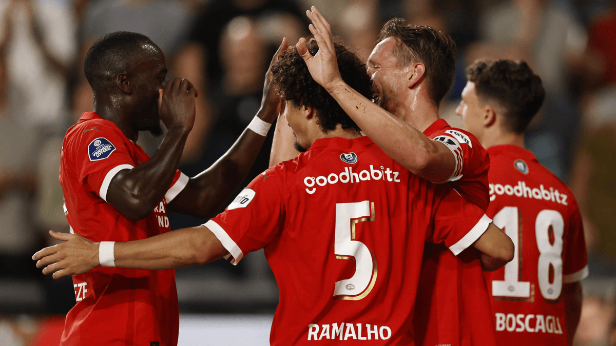 Jordan Teze, André Ramalho, Luuk de Jong, Olivier Boscagli, PSV