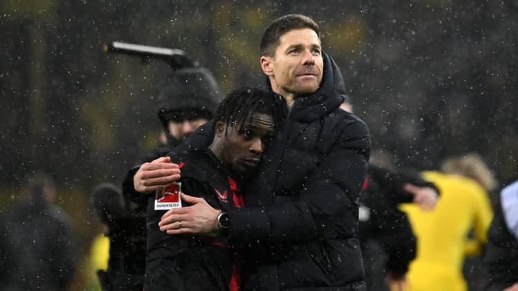 Jeremie Frimpong and Xabi Alonso