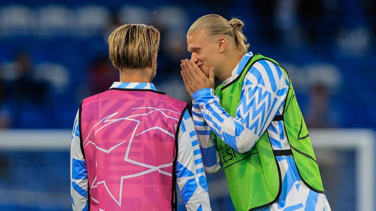 Jack Grealish and Erling Haaland