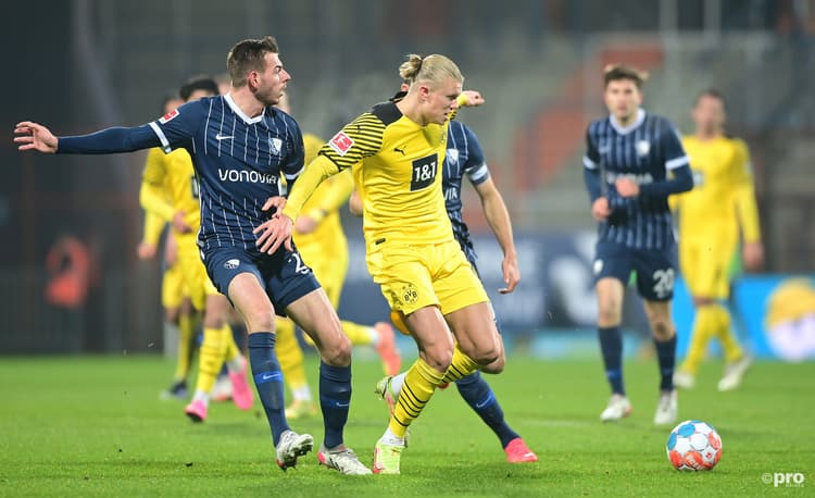 Erling Haaland grabbed an assist in the 1-1 draw against Bochum