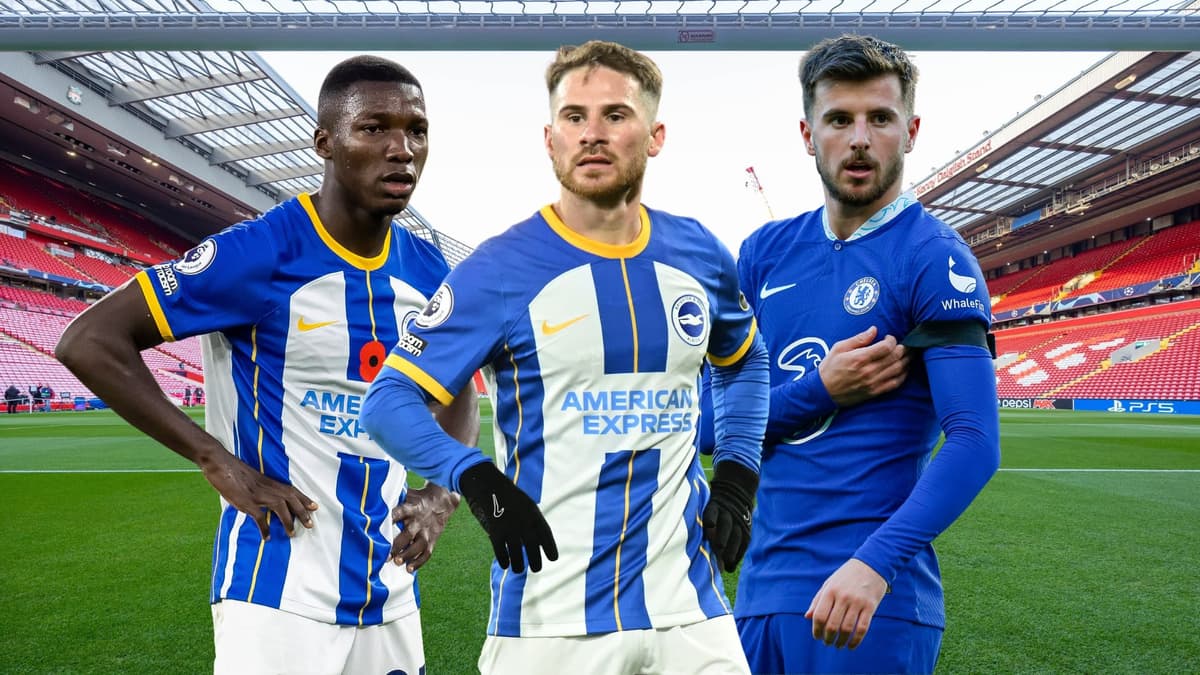 Moises Caicedo, Alexis Mac Allister, Mason Mount, Liverpool