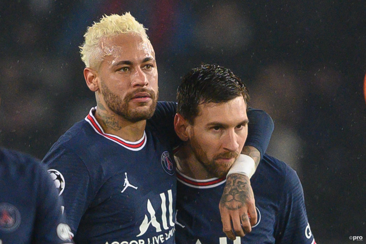 Lionel Messi and Neymar playing for PSG against Real Madrid