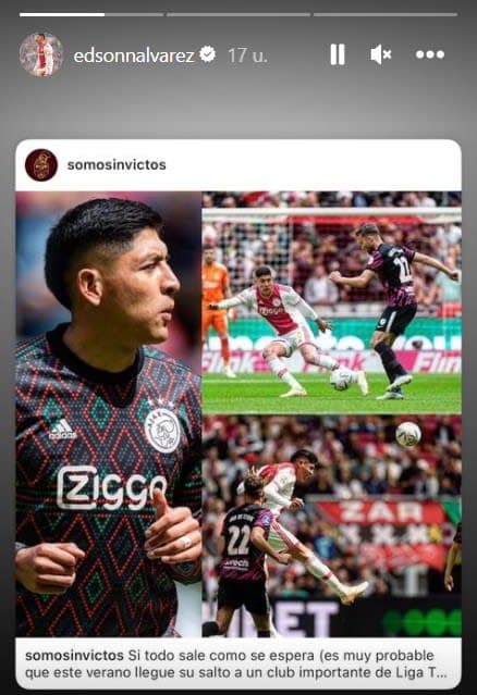 Het bericht dat Edson Álvarez deelde over een mogelijk vertrek bij Ajax