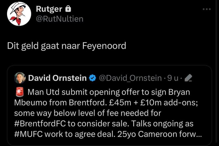 De reactie van Rutger Vinke op het bericht van David Ornstein