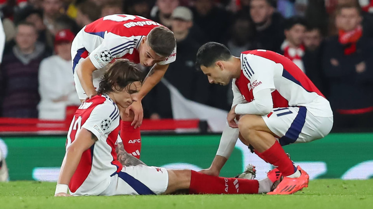 Riccardo Calafiori has struggled with injury during his time with Arsenal.