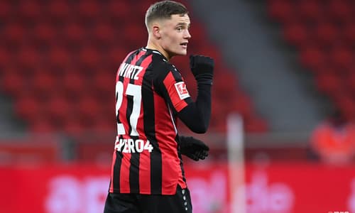 Florian Wirtz of Bayer Leverkusen in a Bundesliga match vs Stuttgart 