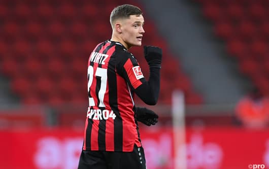 Florian Wirtz of Bayer Leverkusen in a Bundesliga match vs Stuttgart 