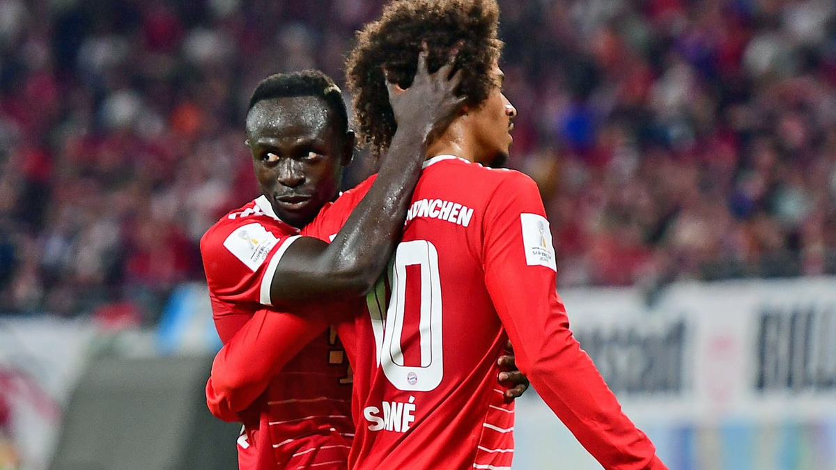 Bayern Munich pair Sadio Mane and Leroy Sane.
