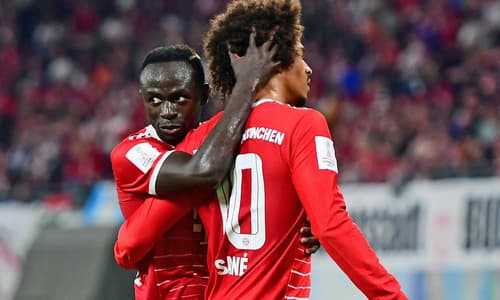 Bayern Munich pair Sadio Mane and Leroy Sane.