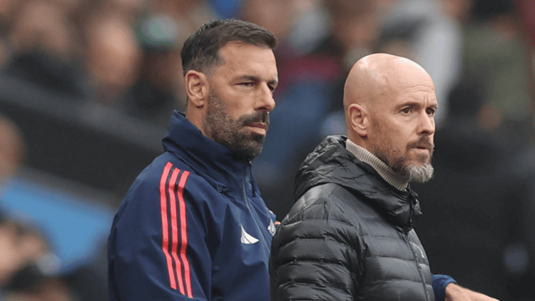 Erik ten Hag (r) and assistant Ruud van Nistelrooy