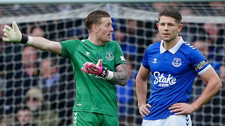 Jordan Pickford and James Tarkowski