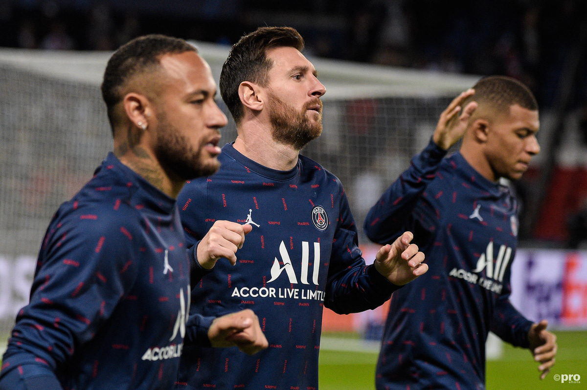 Neymar, Lionel Messi, Kylian Mbappe, PSG, 2021/22
