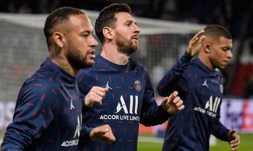 Neymar, Lionel Messi, Kylian Mbappe, PSG, 2021/22