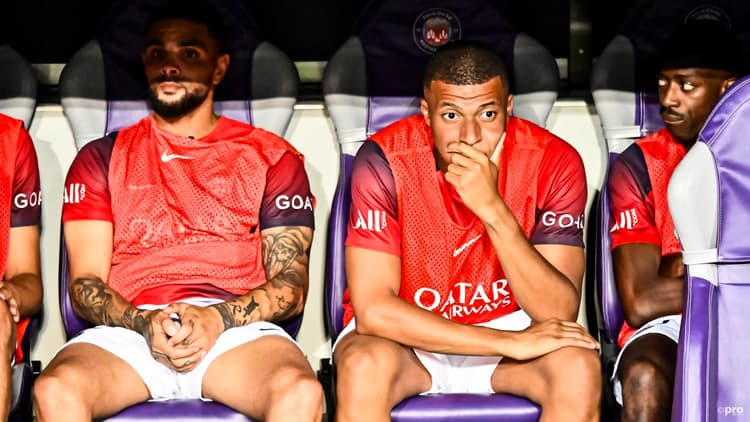 Kylian Mbappe was a substitute against Toulouse