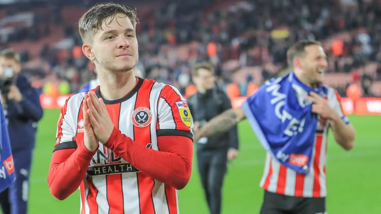 James McAtee speelde afgelopen seizoen 43 wedstrijden op huurbasis bij Sheffield United.