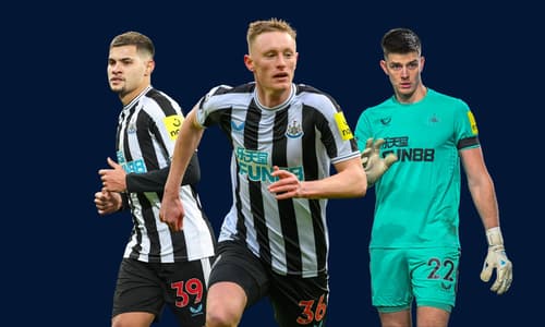 Sean Longstaff, Bruno Guimaraes, Nick Pope, Newcastle, 2022/23