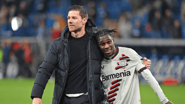 Xabi Alonso and Jeremie Frimpong