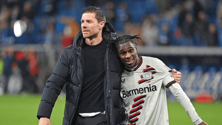 Xabi Alonso and Jeremie Frimpong
