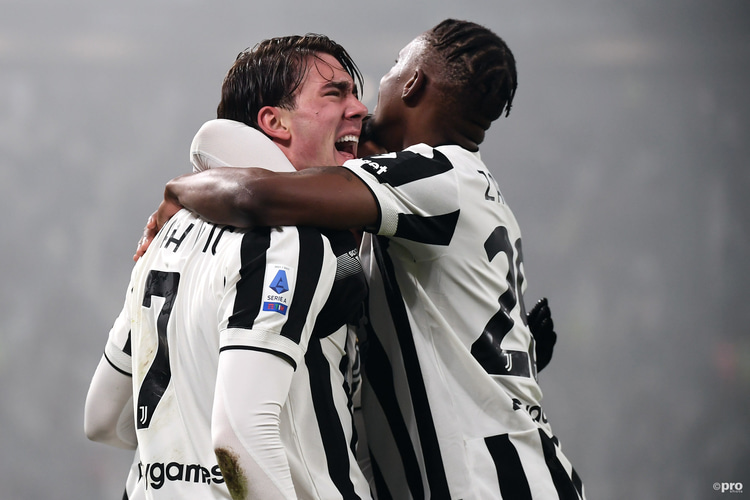 Dusan Vlahovic and Denis Zakaria, Juventus, 2021-22