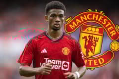 Amad Diallo in friendly action for Man Utd action, 2023