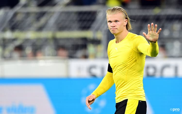 Haaland makes a habit of giving up his Dortmund tops after every game