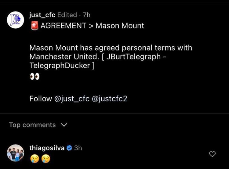 Thiago Silva's Mason Mount message