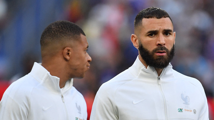 Kylian Mbappe and Karim Benzema