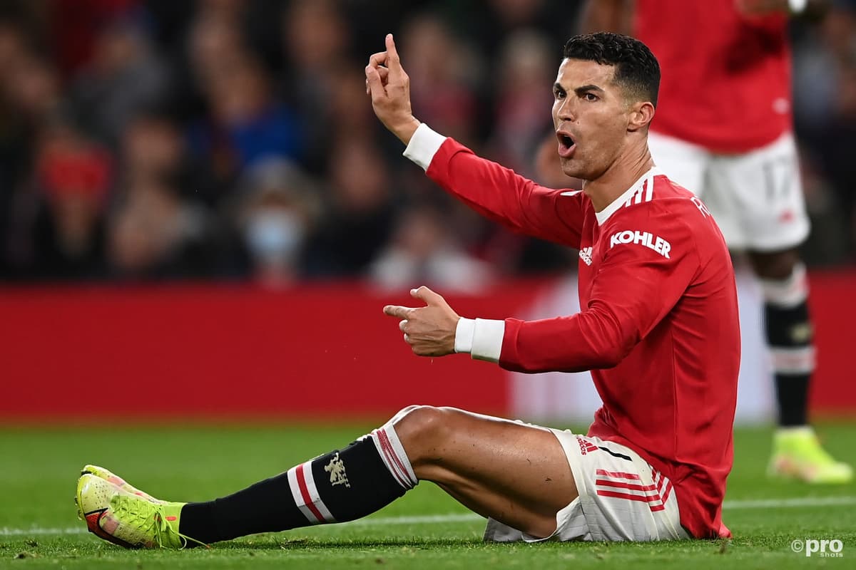 Man Utd's Cristiano Ronaldo reacts against Atalanta