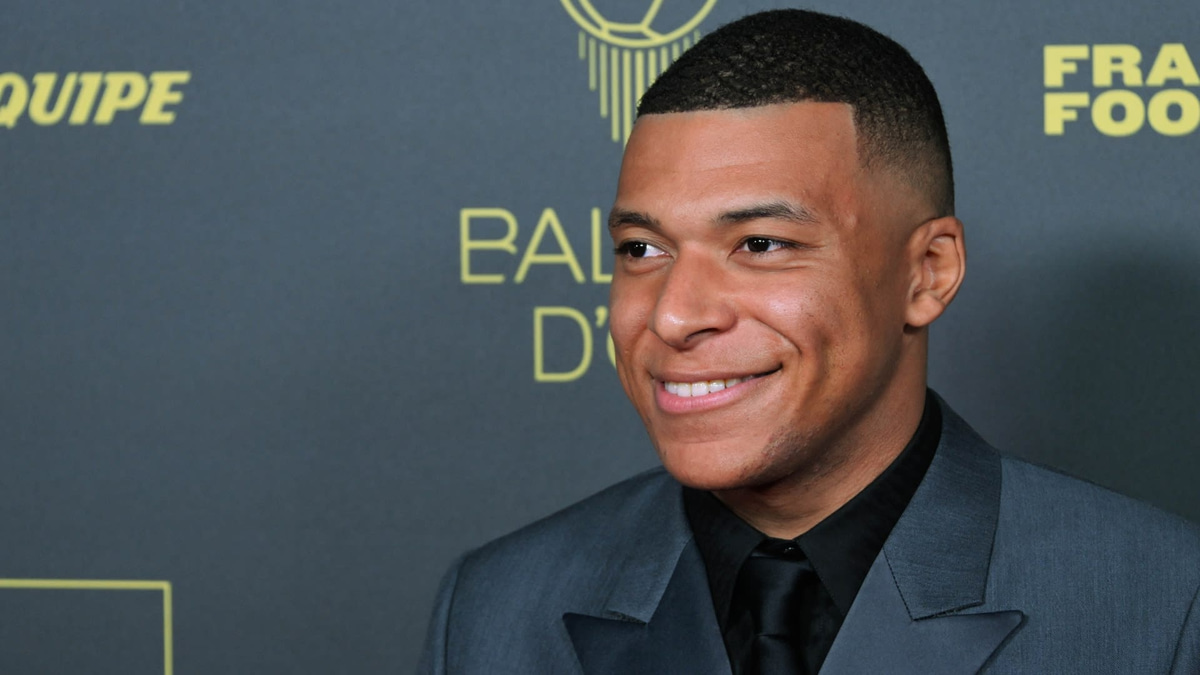 Kylian Mbappe at the 2023 Ballon d'Or