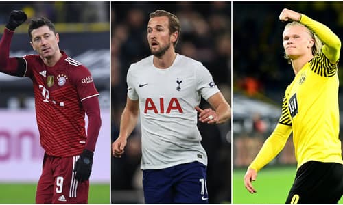 Lewandowski, Haaland, Kane