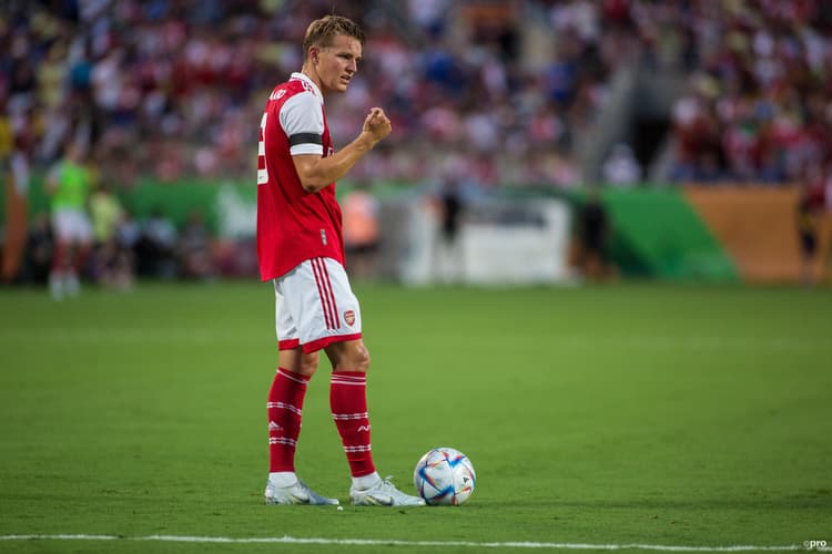 Martin Odegaard, de dirigent van Arsenal, is niet van de partij in Qatar.