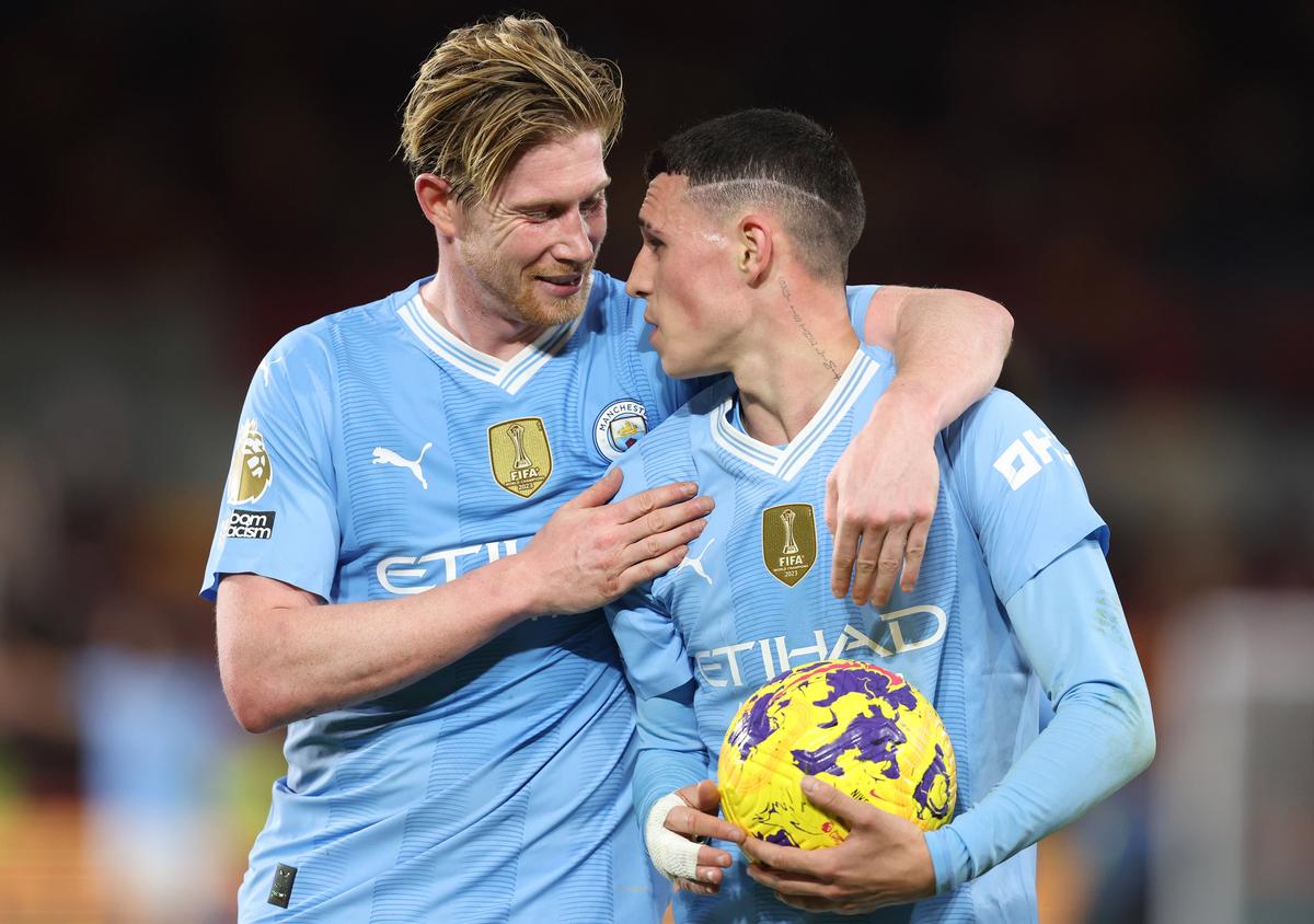 Phil Foden, Kevin de Bruyne, Man City
