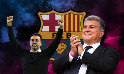 Xavi, Joan Laporta, Barcelona